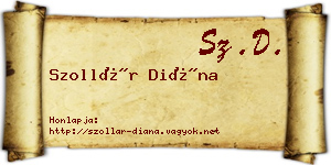 Szollár Diána névjegykártya